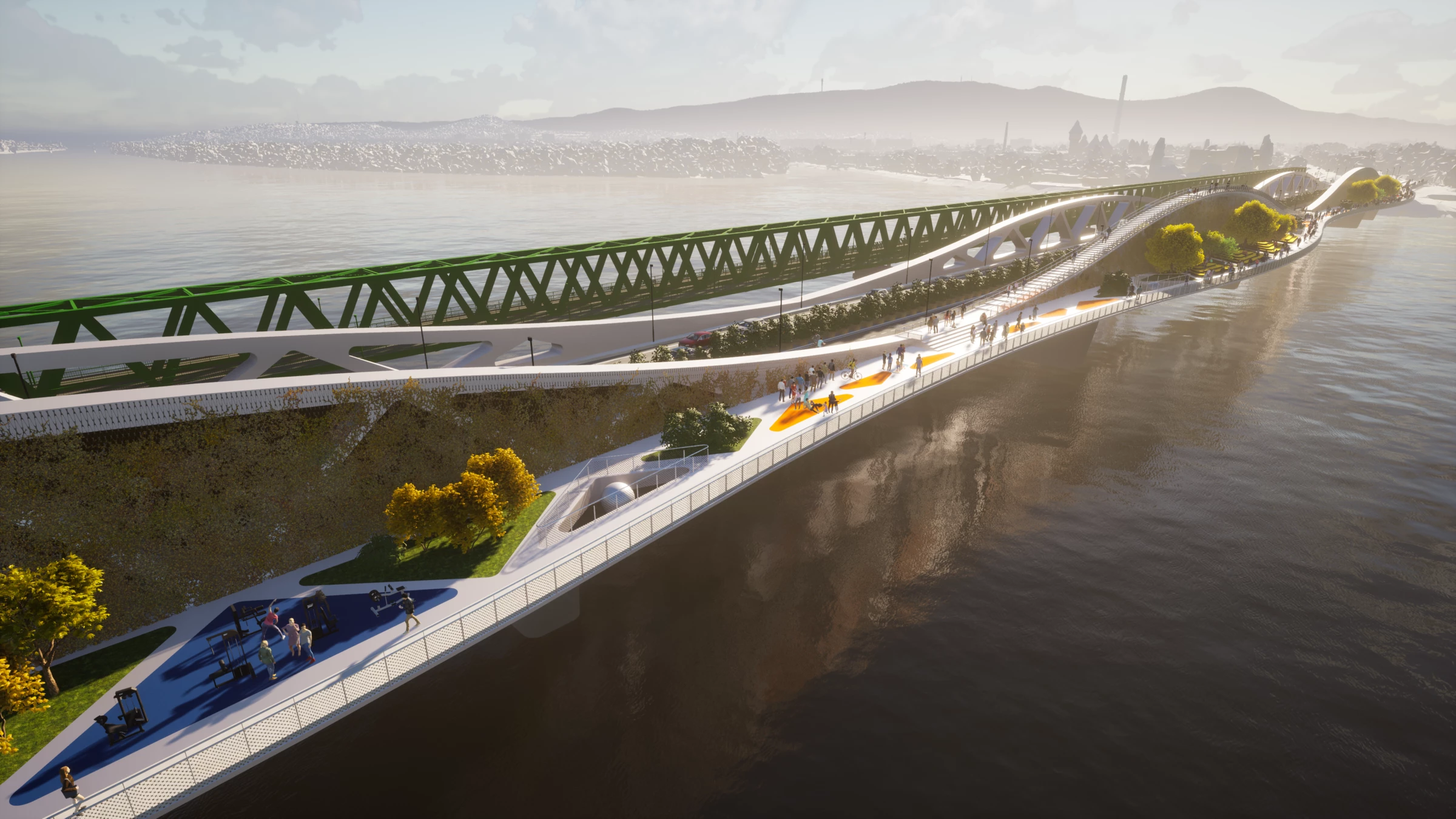 Chameleon 城市桥梁丨匈牙利布达佩斯-59