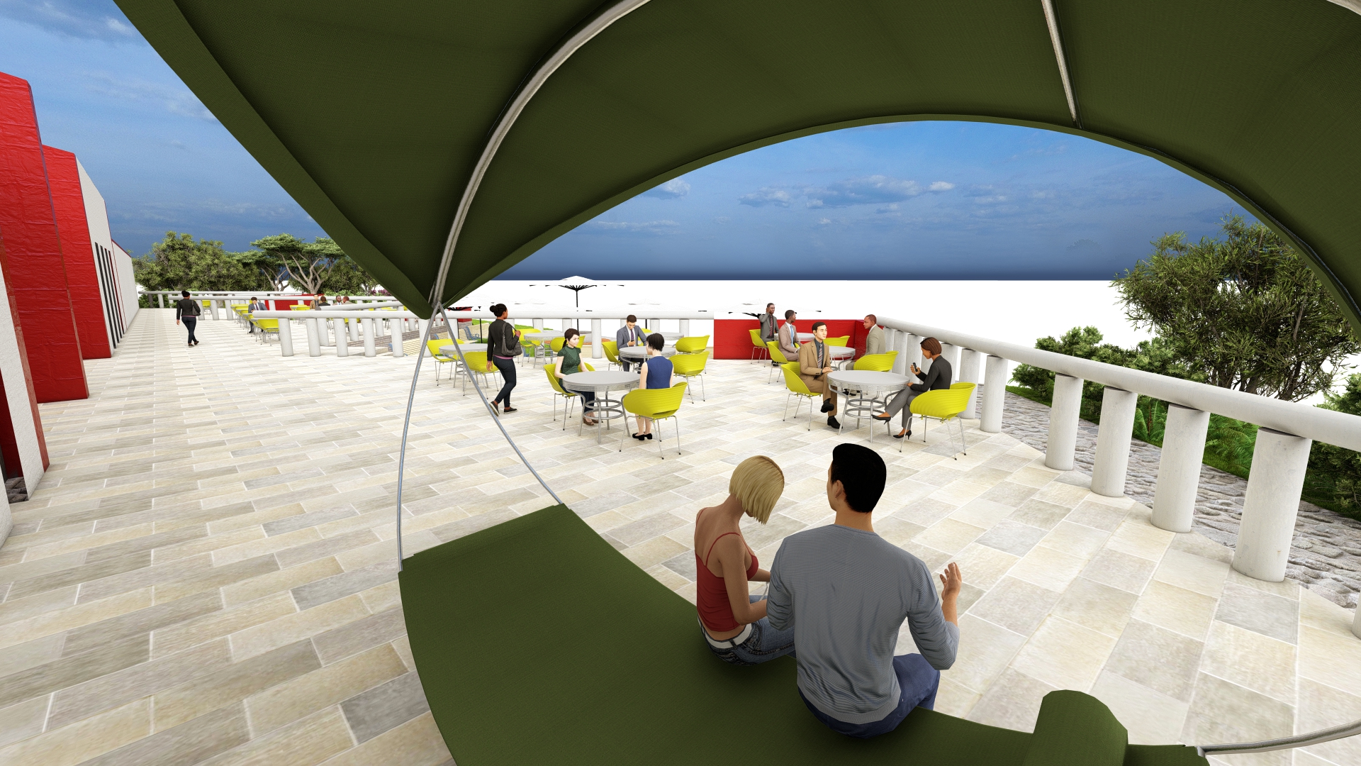 flame pizza 餐厅设计丨一名建筑系学生-15