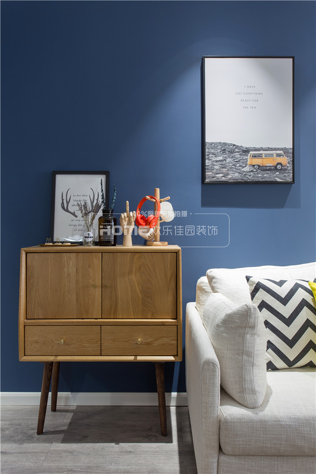 北欧风情的神秘孔雀蓝 | 成都时光俊园 2 室 2 厅 1 卫 1 厨案例解析-32