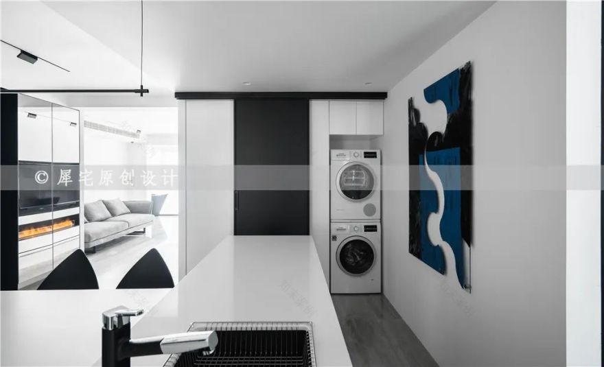 黑白极简光之居,孙姐家的大平层视野-47