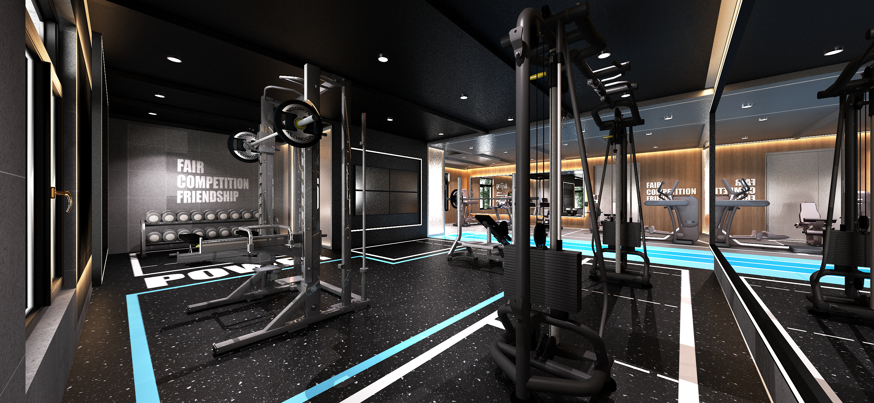 200㎡健身房设计-6