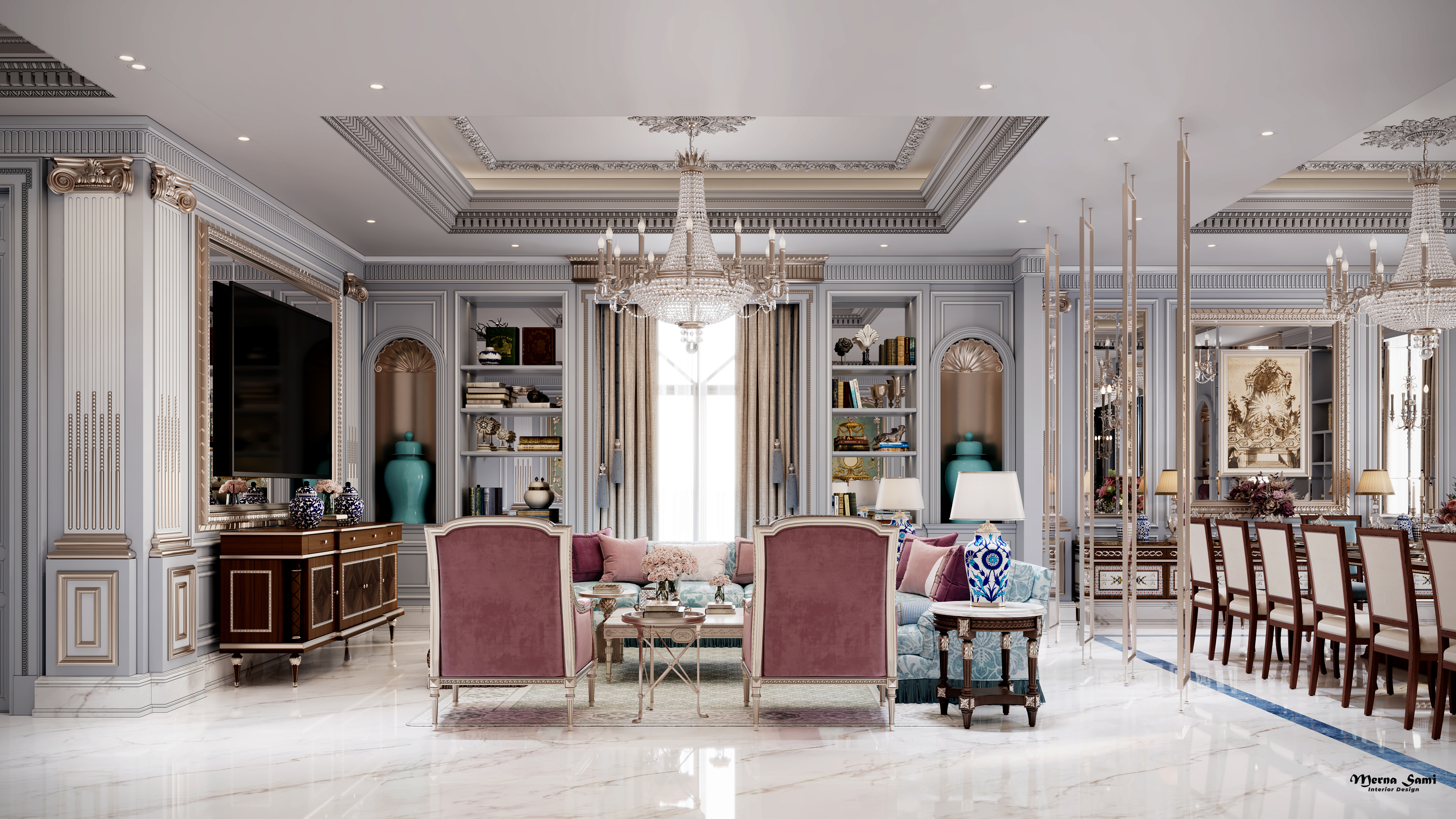 经典餐饮与生活空间（注：这里Living结合语境更倾向于起居空间这类意思，所以整体这样翻译，但如果Living有其他特定所指，请结合实际情况调整 ） 丨沙特阿拉伯-4