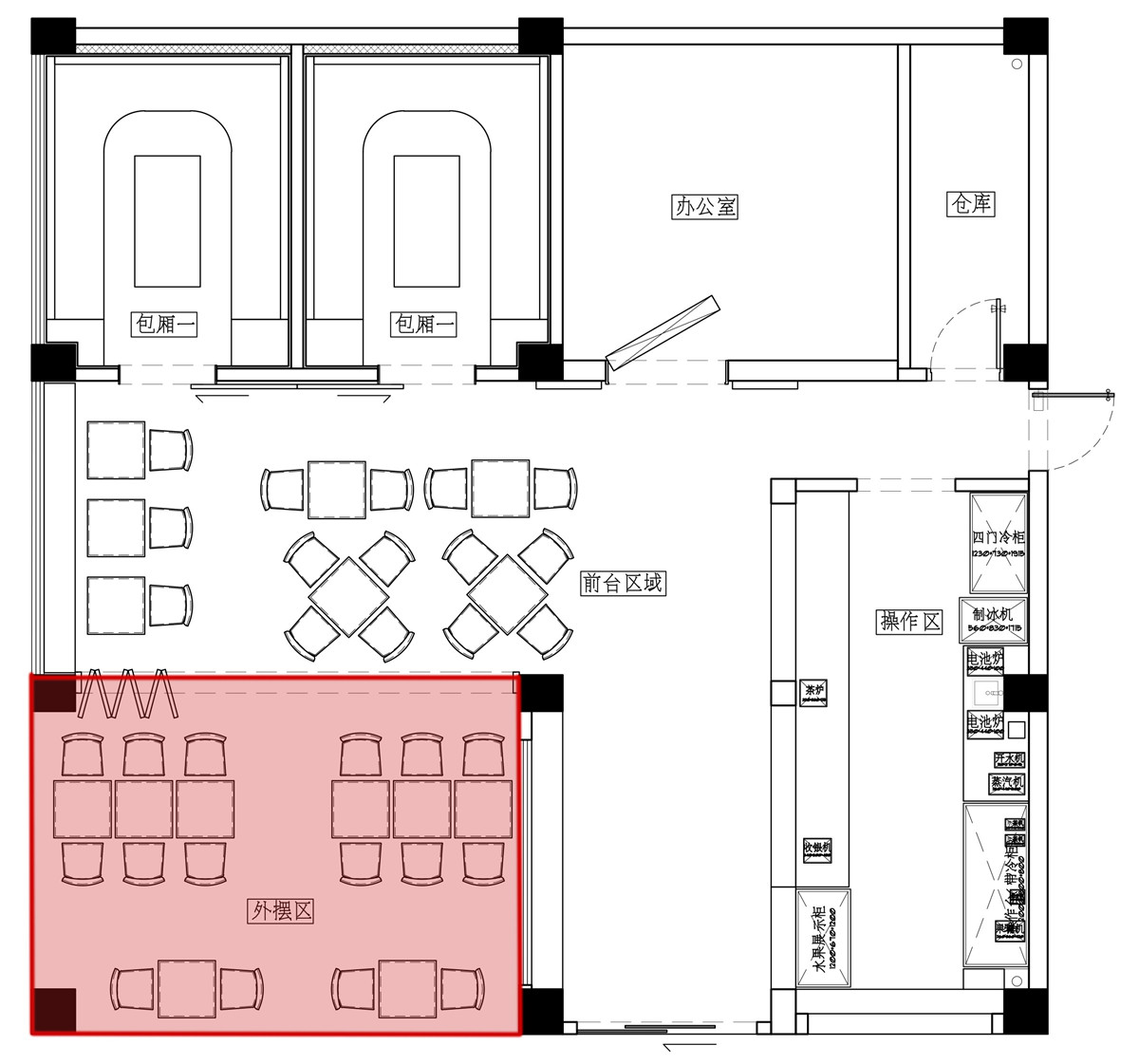 得闲饮茶公司旗舰店复古风格室内设计-30