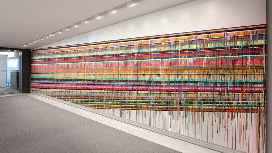 Gensler 打造 Morrison Foerster 纽约办公室,双高接待区与艺术画作成亮点-7