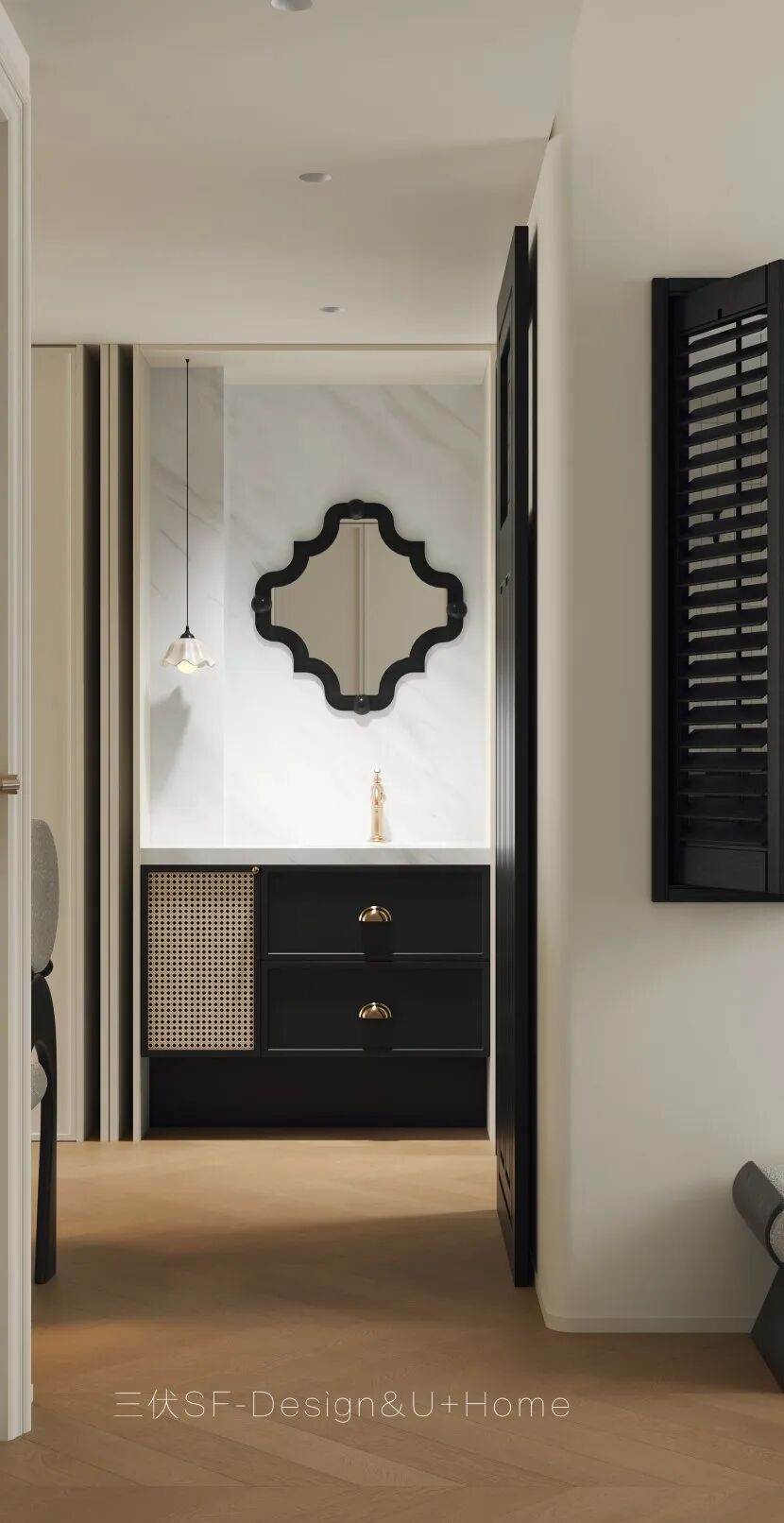 三伏新作丨142㎡法式中古风，四房改两居的温柔相遇-14