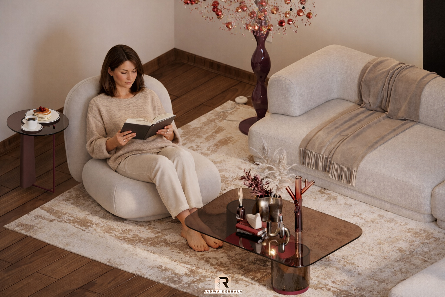 现代雕塑风格客厅丨埃及开罗丨Radwa Derbala-6