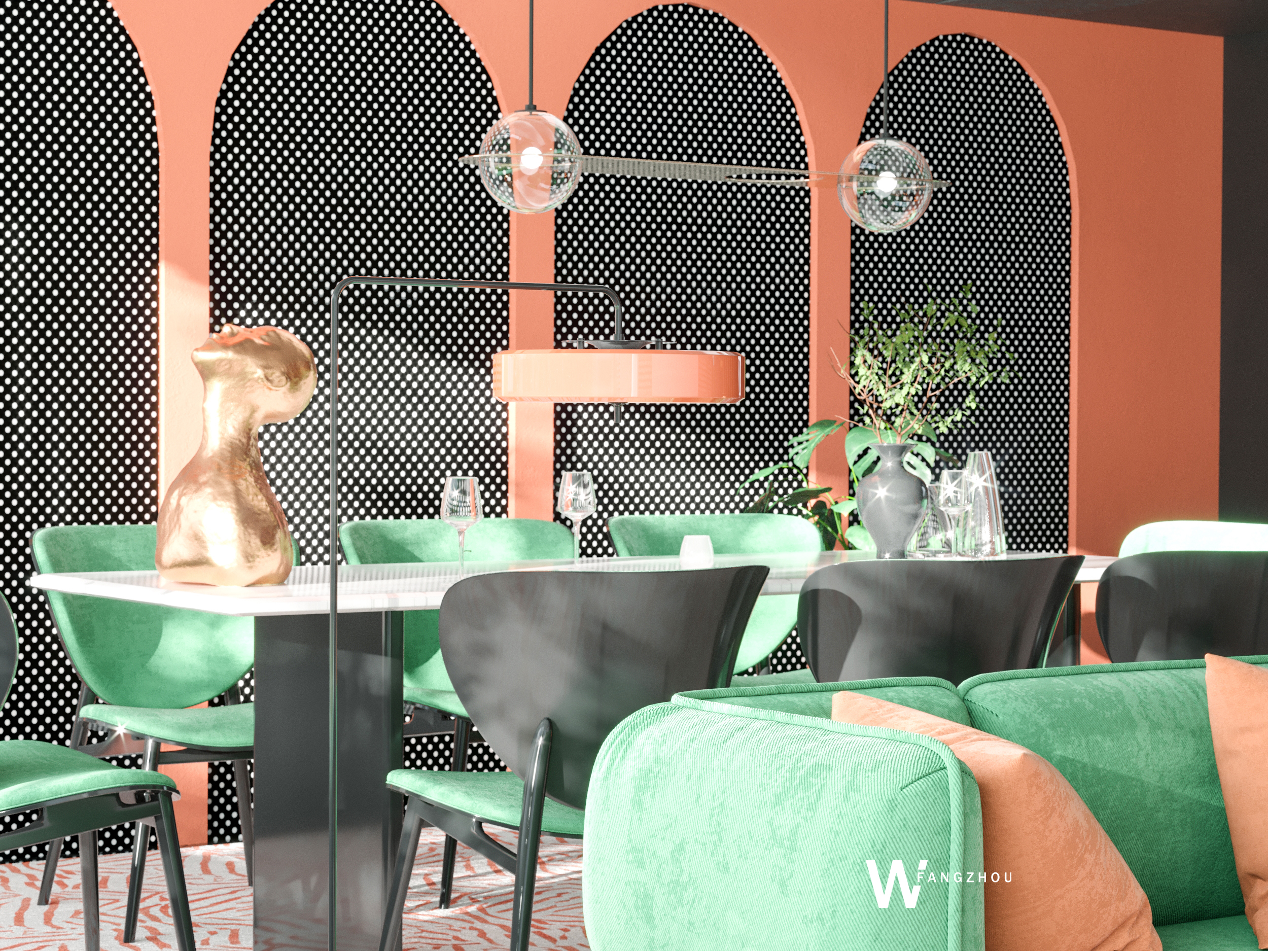 珊瑚橙系列2·波点与橙-8