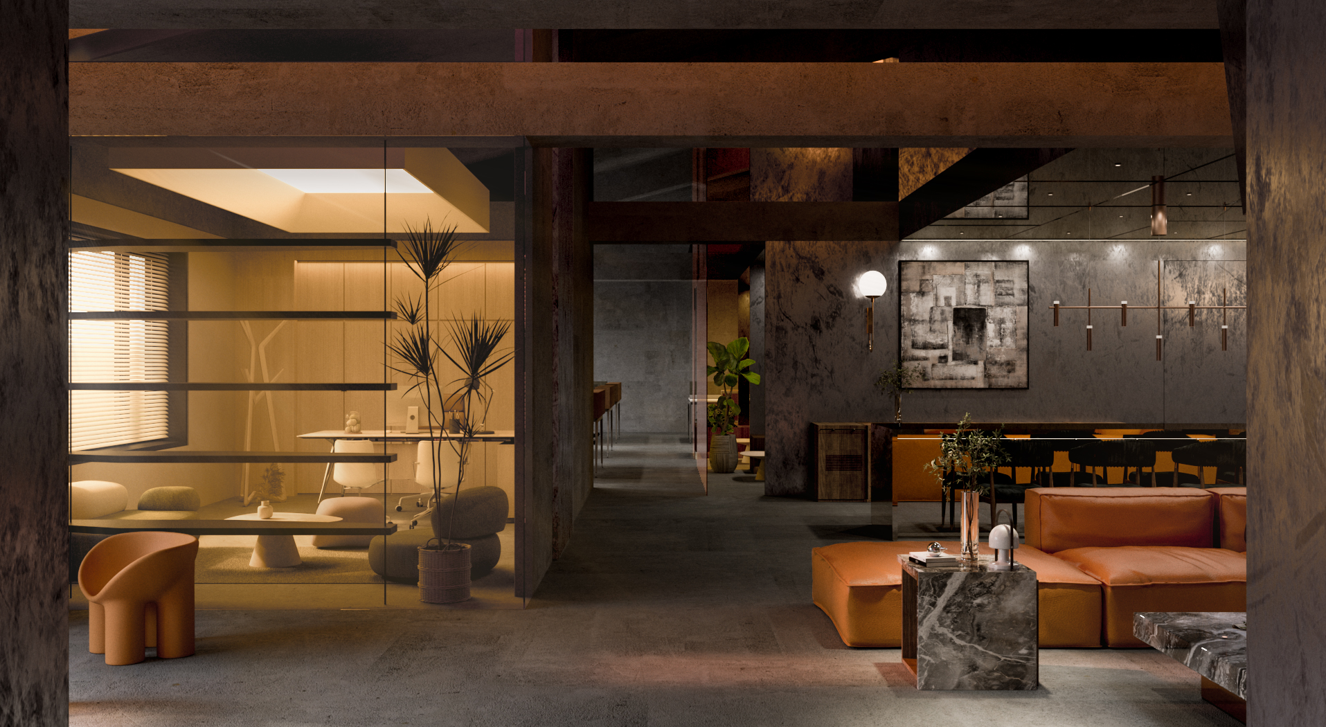 500 平小办公室室内设计-0