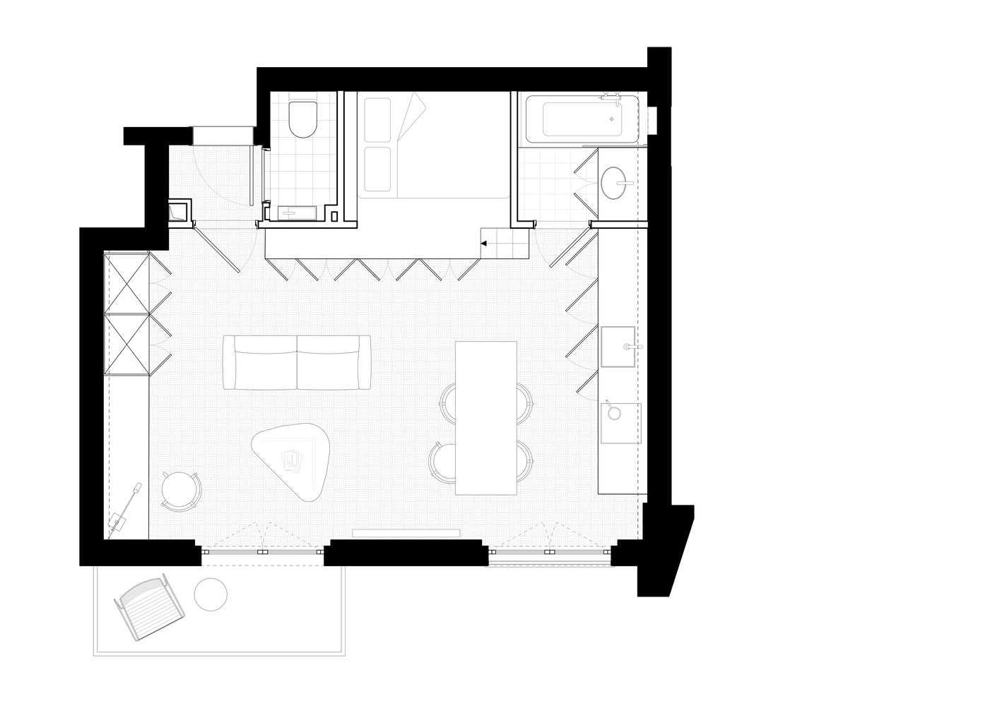 比利时布鲁塞尔现代主义公寓设计丨BÉRÉNICE ET MATHIEU-12
