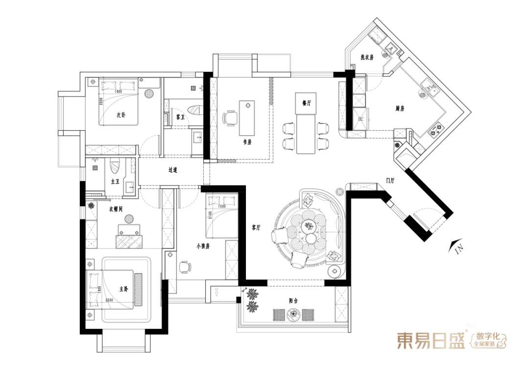 170㎡现代科技家居设计丨东易日盛-33