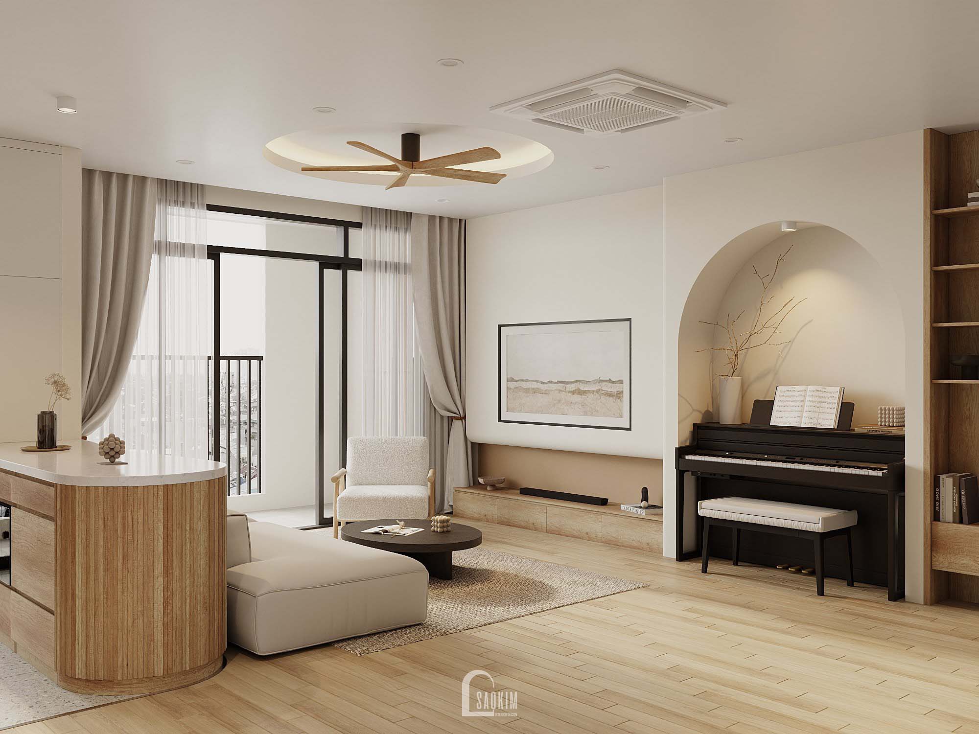 Apartment Design Japandi Style - HaNoi Paragon Project-8