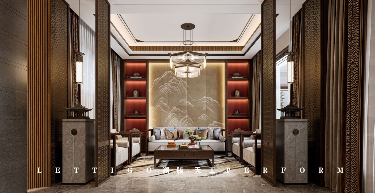 融合东方美学的雅致，属于中式古朴风的典雅私人会所-7