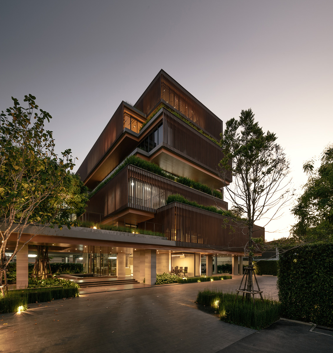 稻田梯田式办公空间设计-18