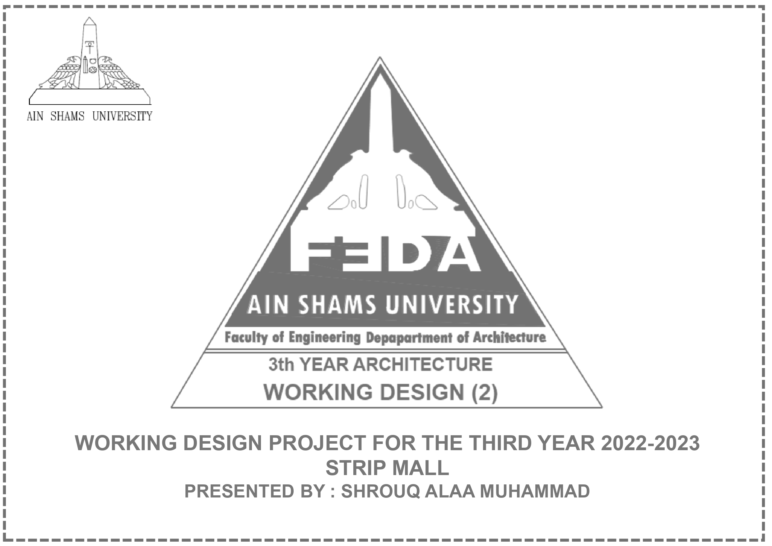 Strip Mall 执行图纸丨Ain Shams 大学工程学院建筑系-7