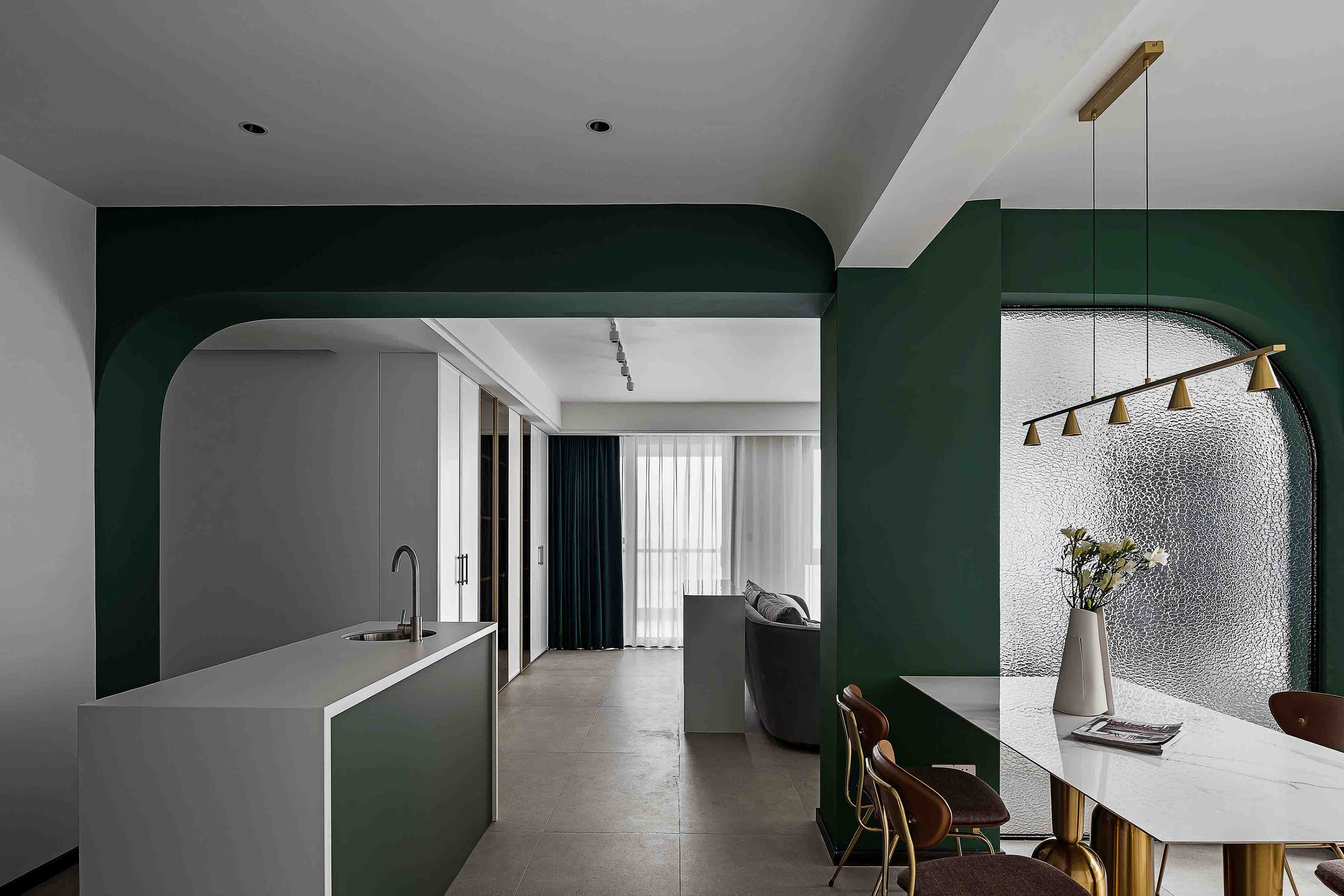 皇冠国际 160㎡ 复古绿江景梦中情房丨中国重庆丨琢信装饰-15