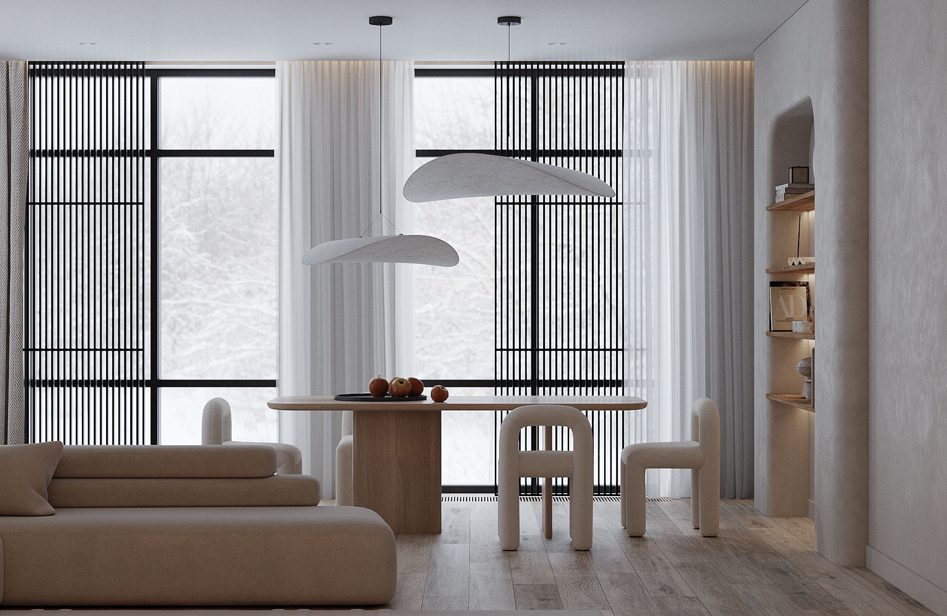 中性色系住宅设计 超有氛围感！-0