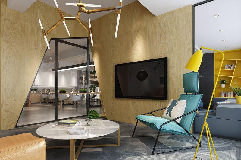 青岛追梦影视工作室 | 几何创意办公空间-27