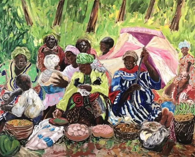 黄建兵非洲油画作品赏析 | 原始与现代的碰撞-7