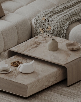 客厅·柔和简约主义丨埃及丨Point Architecture