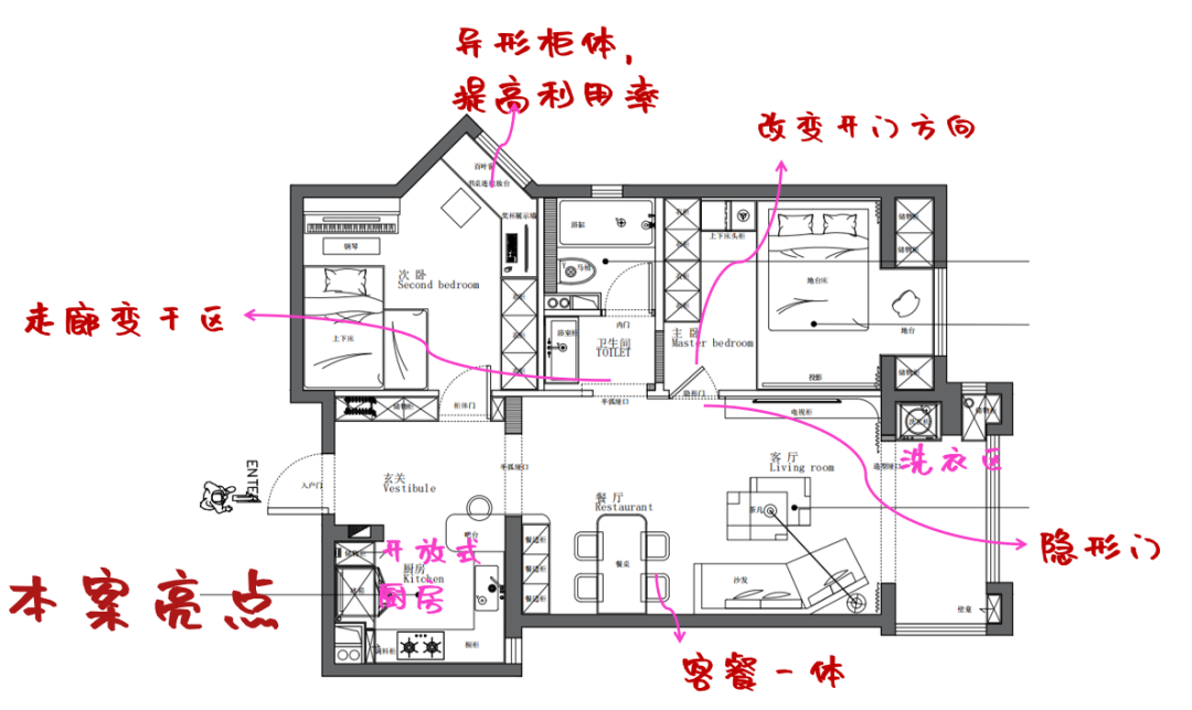 85㎡轻法式奶油风 · ins 风博主的浪漫之家丨中国北京丨博洛尼-5