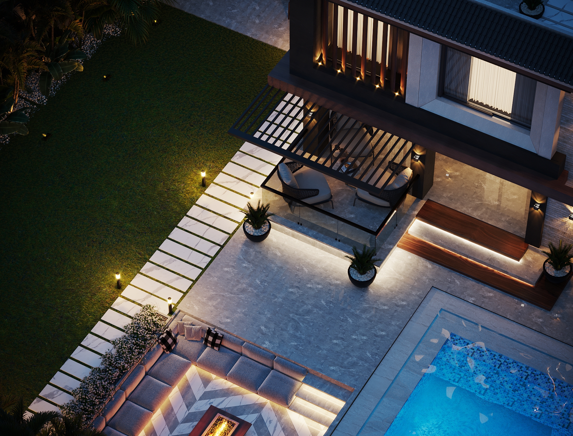 Rehab Villa 室内可视化设计丨Taj DesignSherif Helal-24