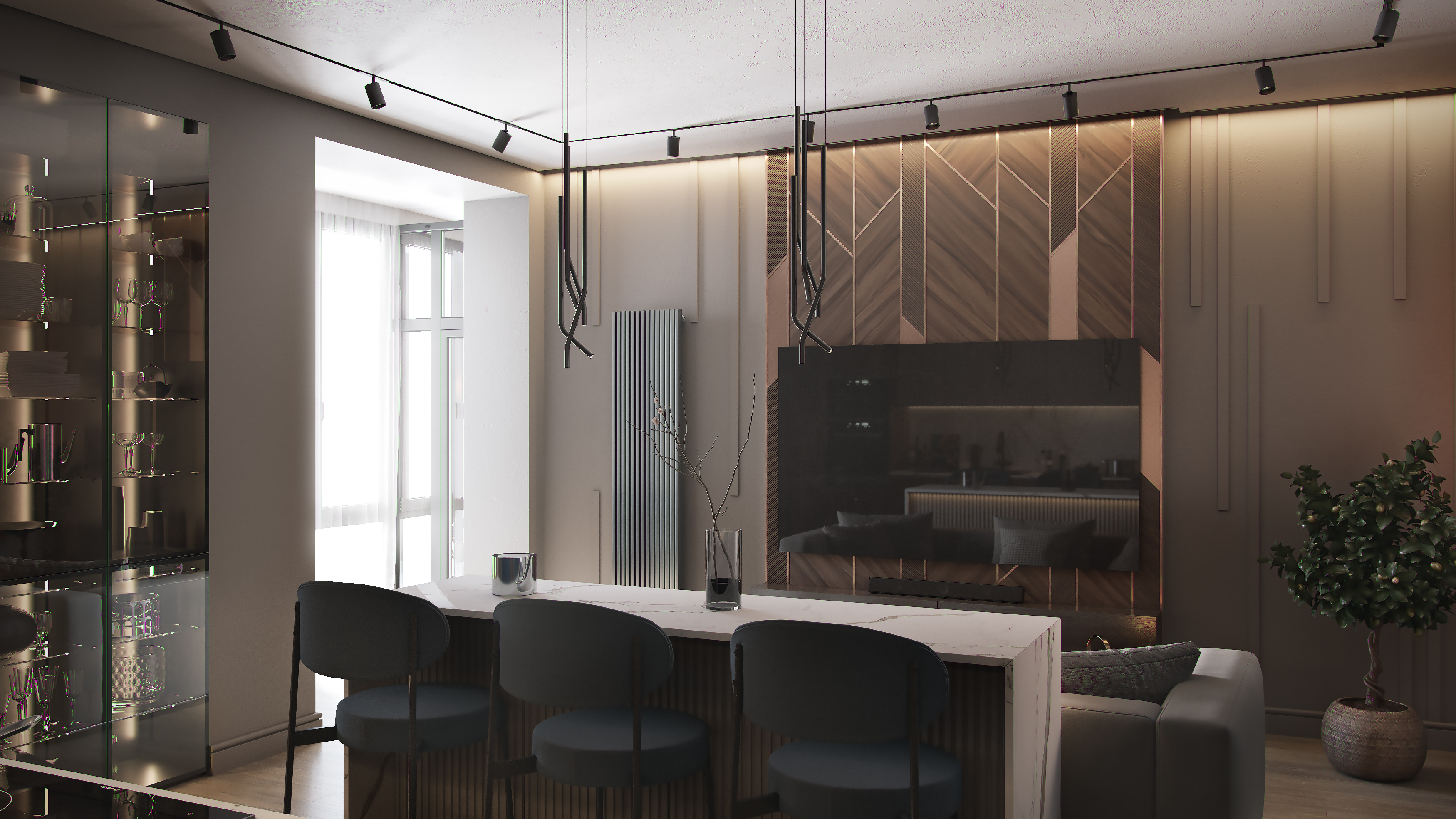 Visualization of an apartment for a couple-4