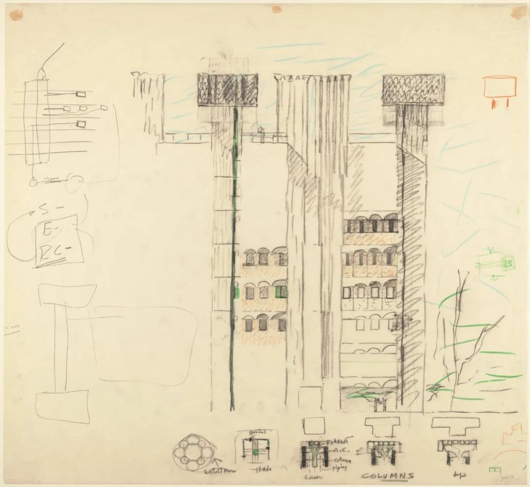 路易斯·康的建筑绘画-38