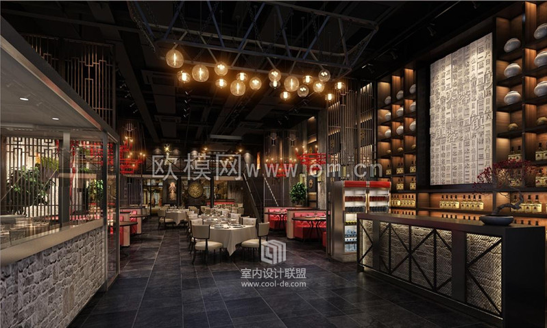 餐饮空间装修效果图一欧模网-7