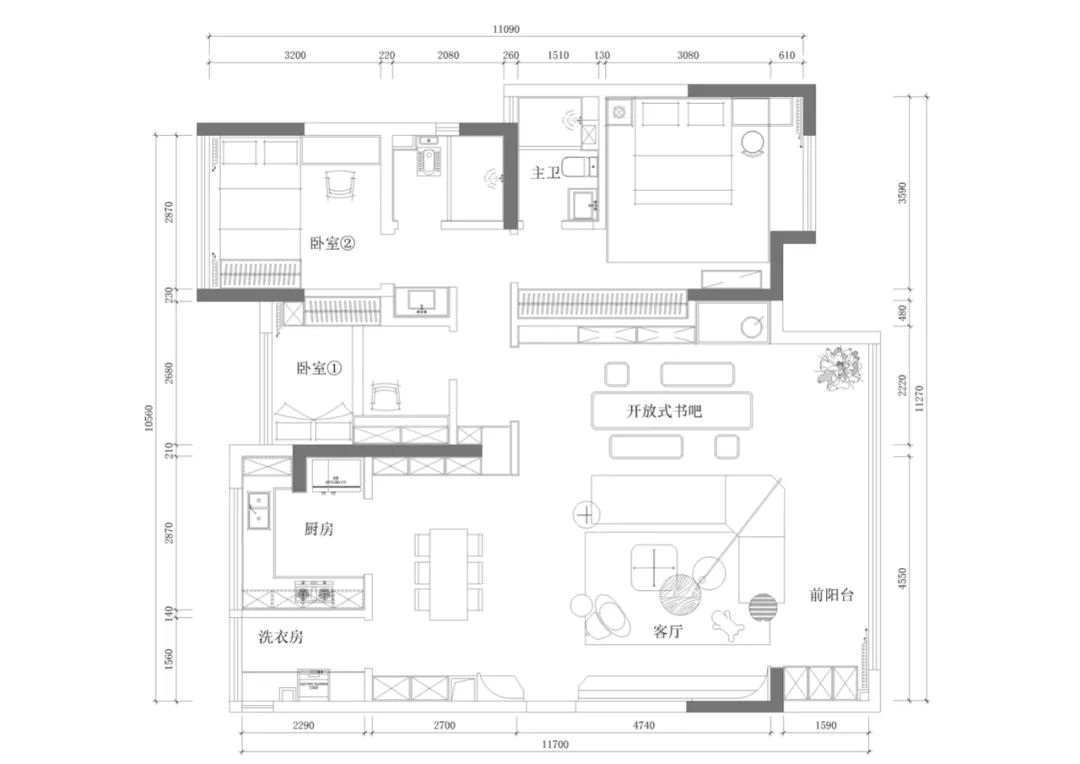 新丰·壹号院 138㎡纯白之家丨尚城舍影建筑装饰设计-15