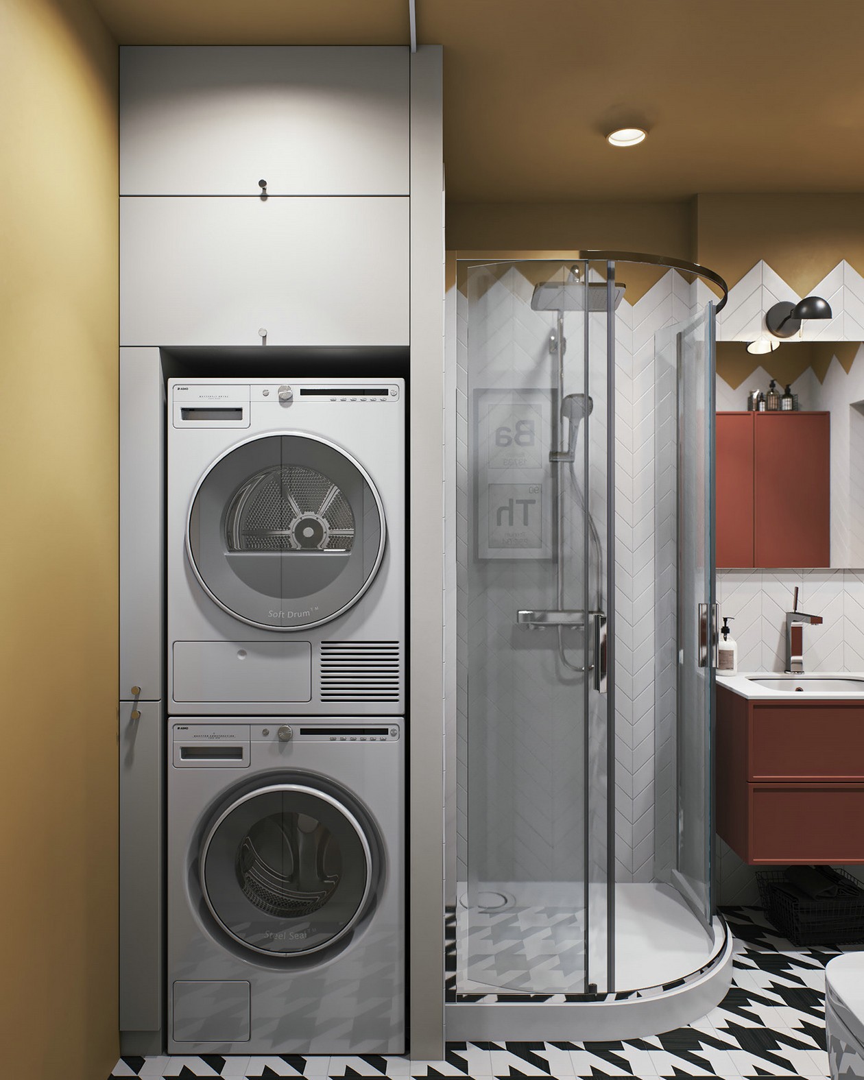 97㎡混搭 风色彩丰富，布局大胆-33