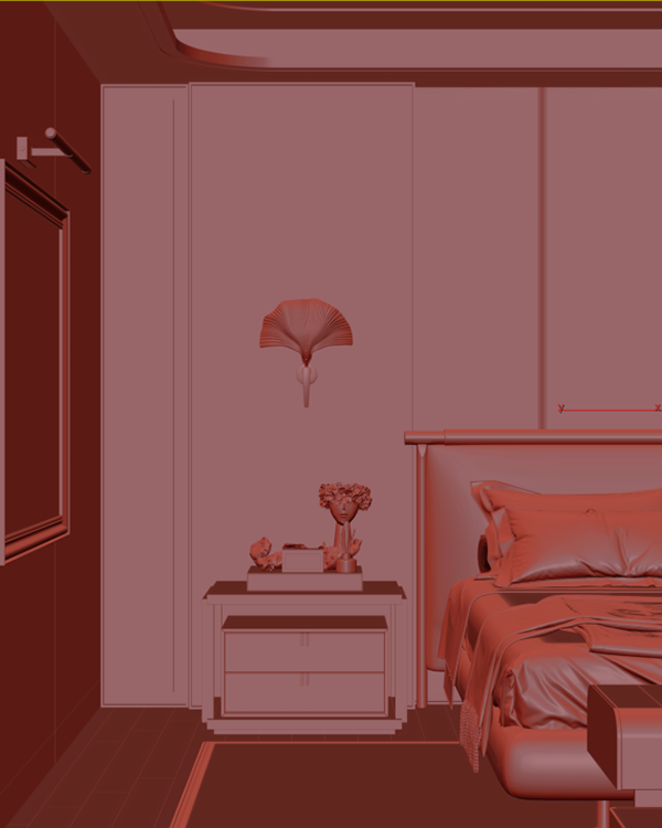 3dsmax Premium Bedroom Model-22