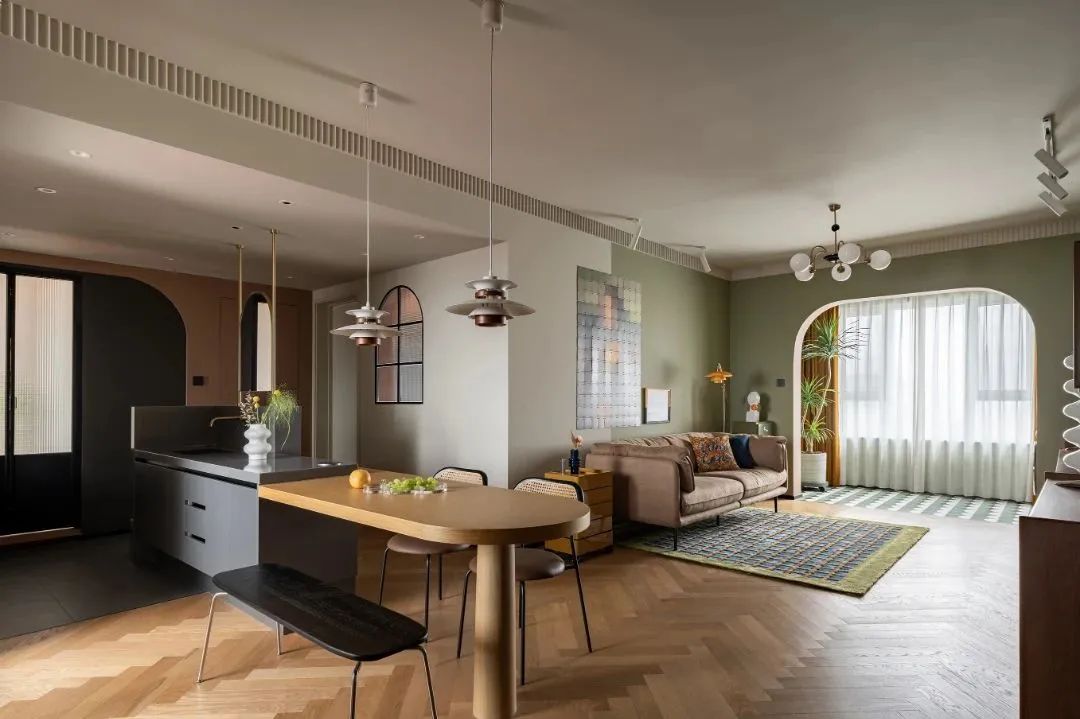 牛油果绿打造复古治愈宅丨中国天津丨凤凰空间-38