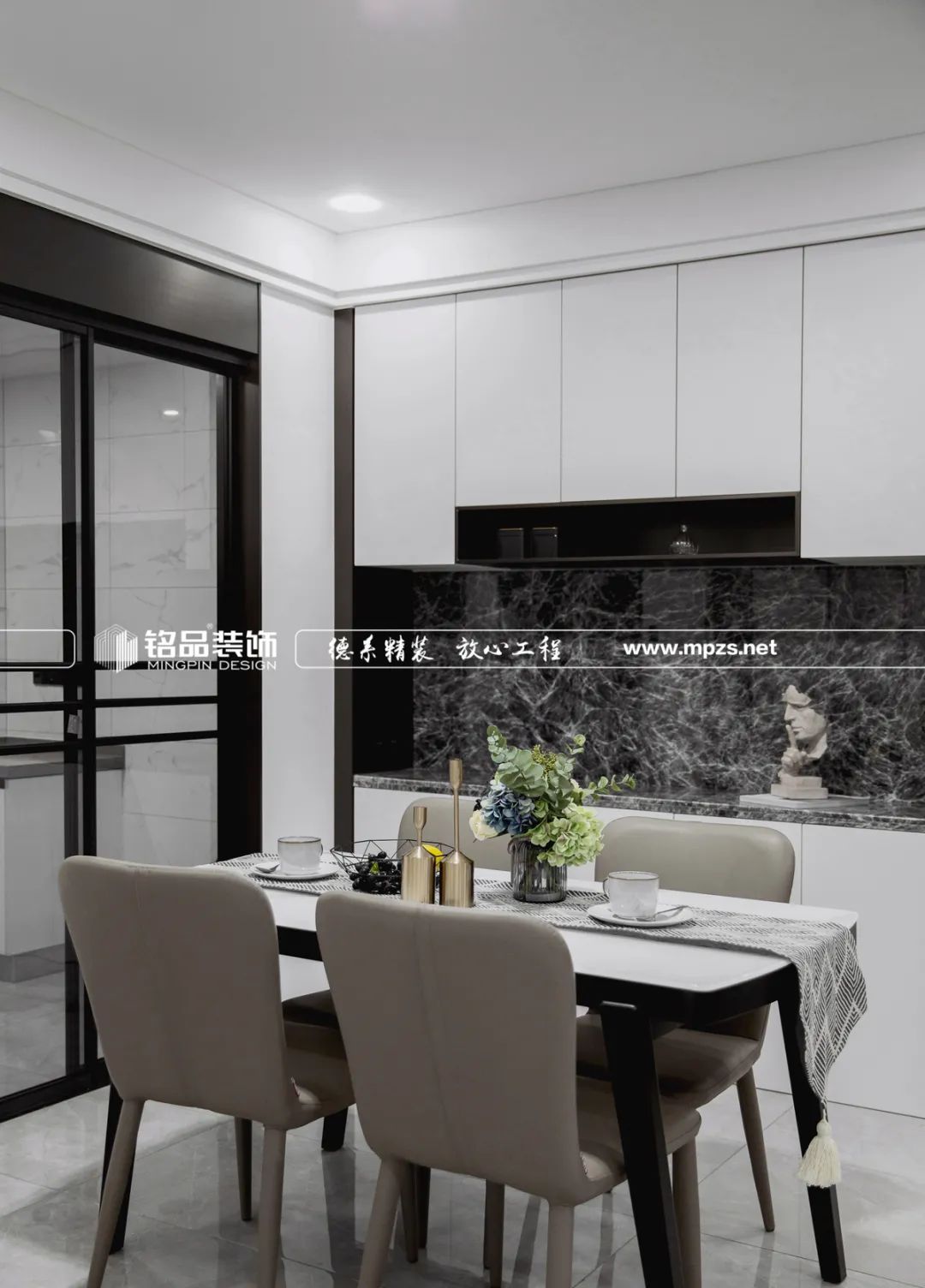 月光森林 | 130㎡现代简约，无主灯设计，3D 背景墙-38