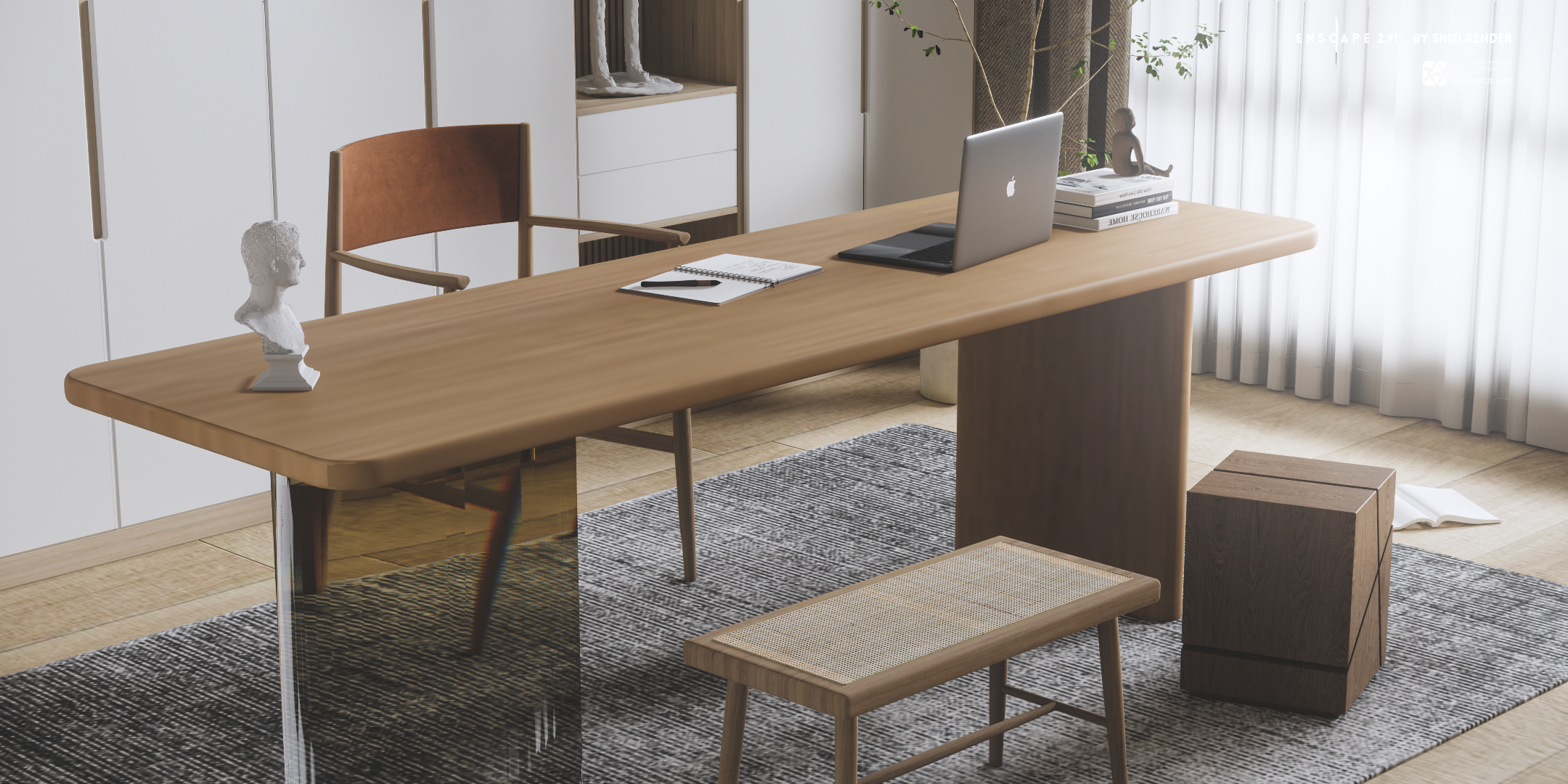 SU&Enscape 现代空间动画-5