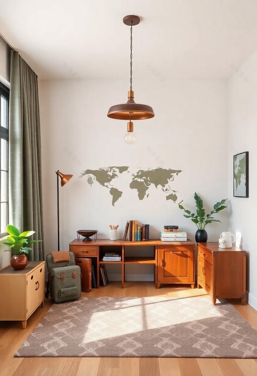 探索风格:打造复古旅行风男孩青少年房间-124