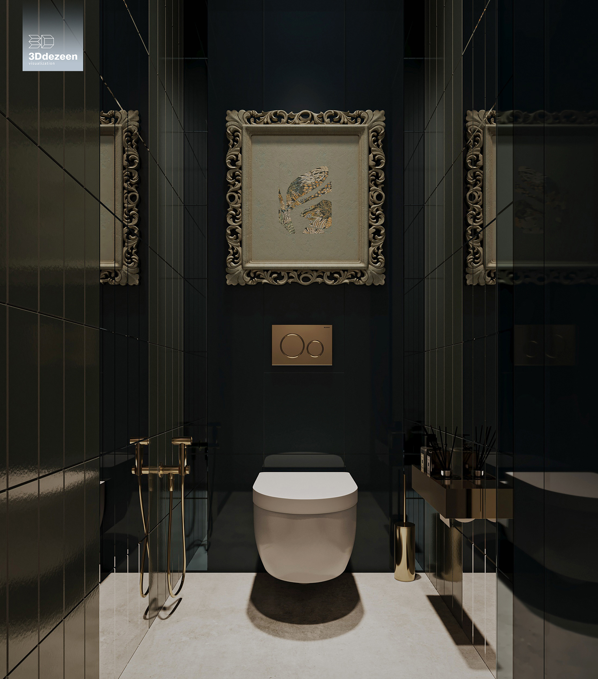 Miami Apartment 室内设计可视化丨美国-56