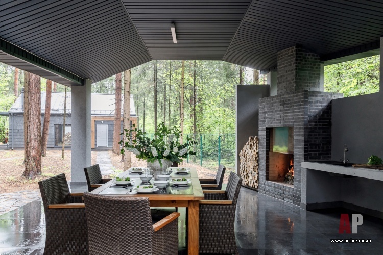 Современный 2-х этажный дом в отделке из черного ригельного кирпича, 300 кв. м-52