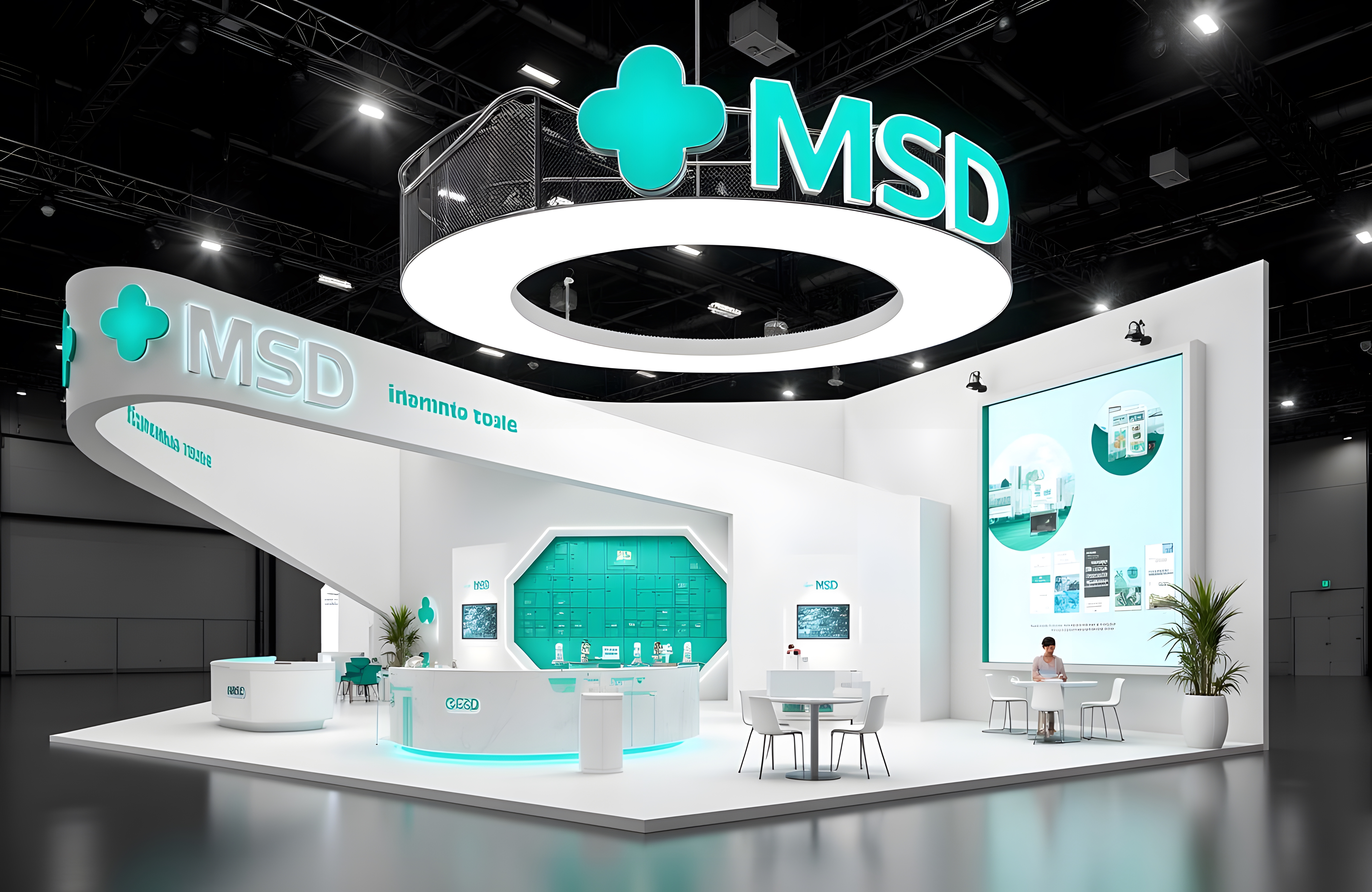 MSD booth design generated by Flux AI.-0