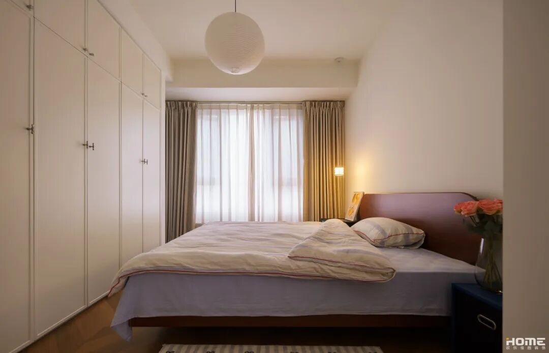 佳园实景|莓想|105㎡包豪斯中古风，三室改两室，大胆鲜活的色彩推门直接被硬控！-54