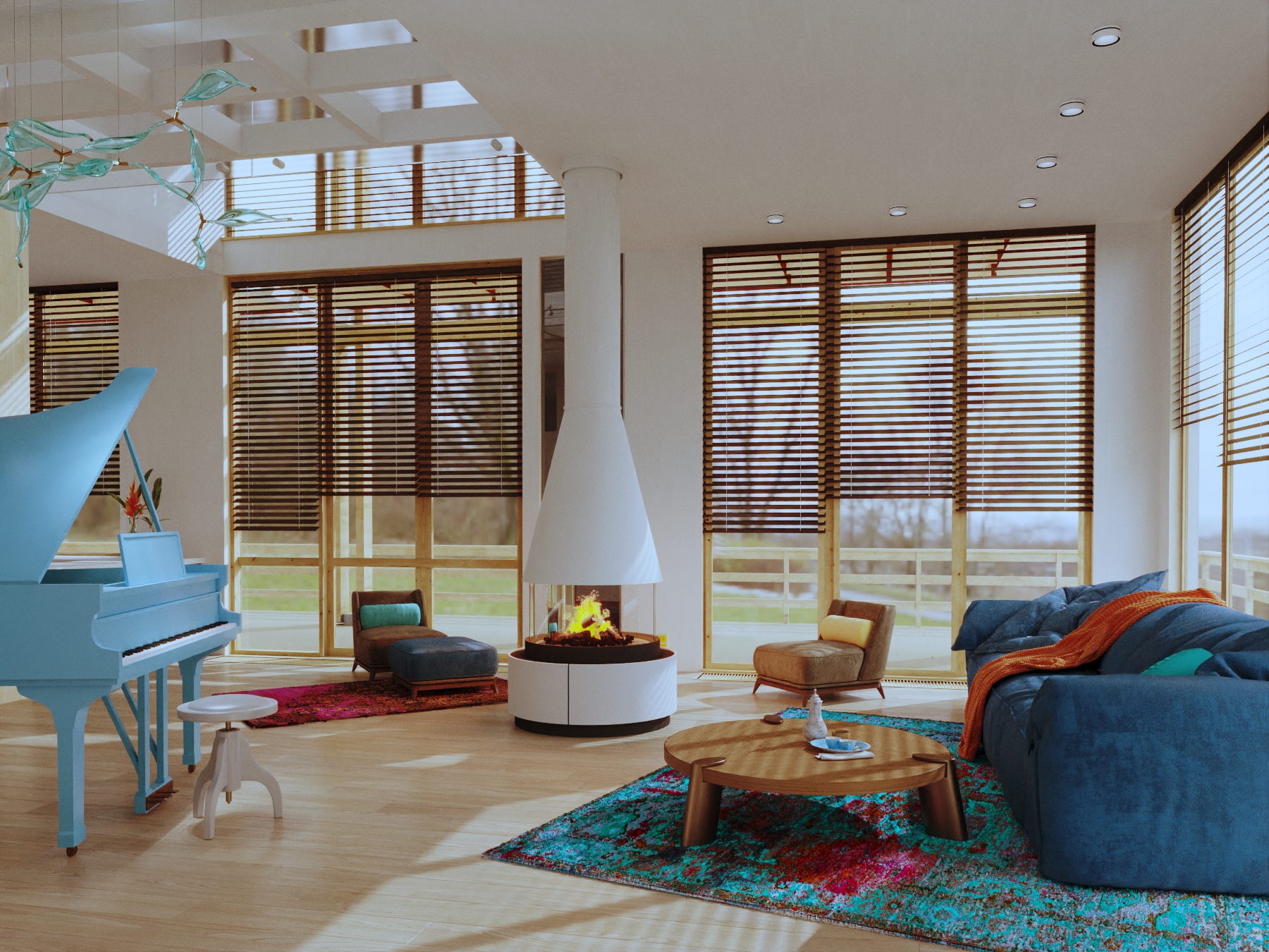 Sketchy rendering of interiors-2