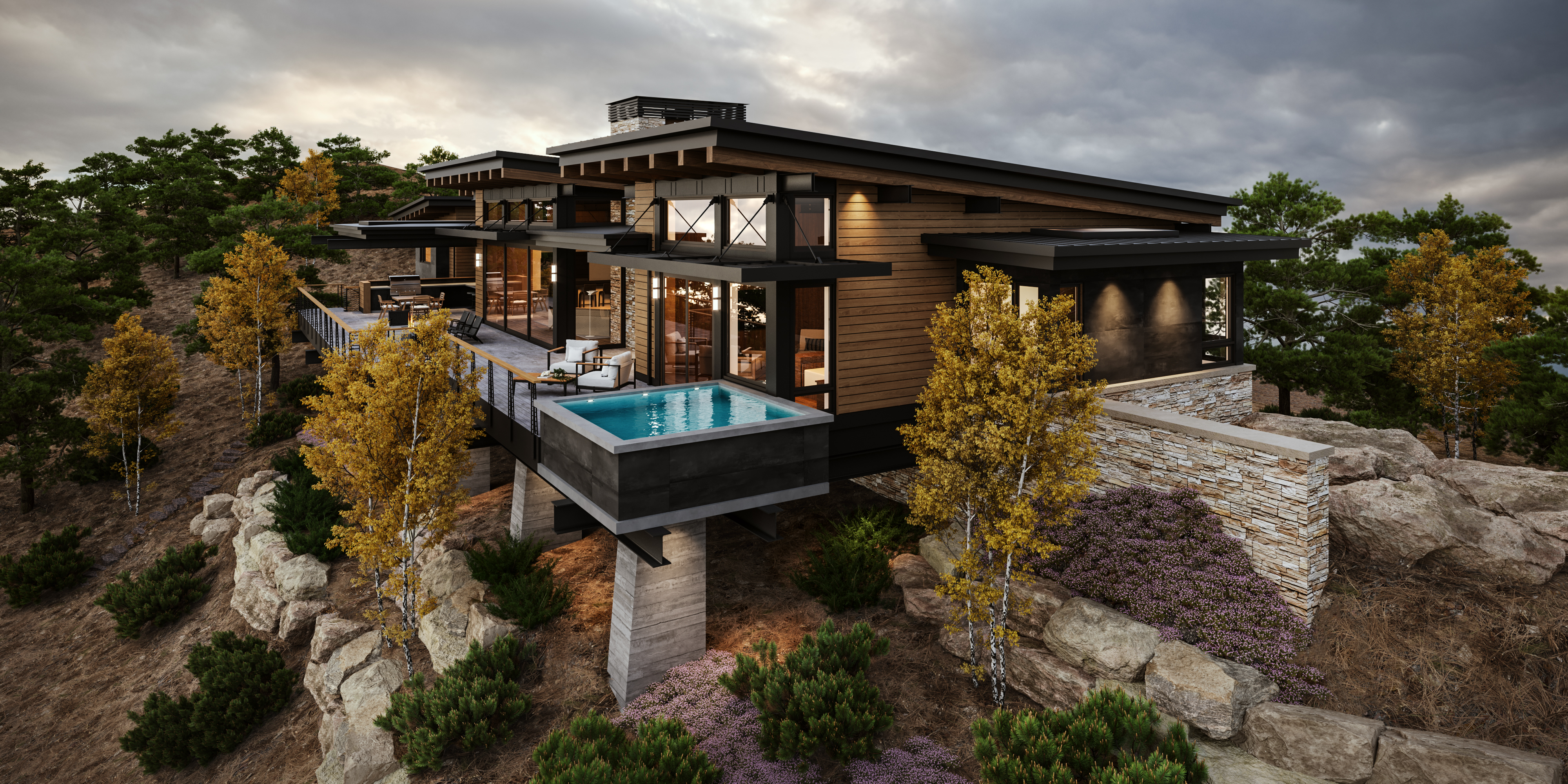 朗斯峰静修处丨Kelly and Stone Architects-13