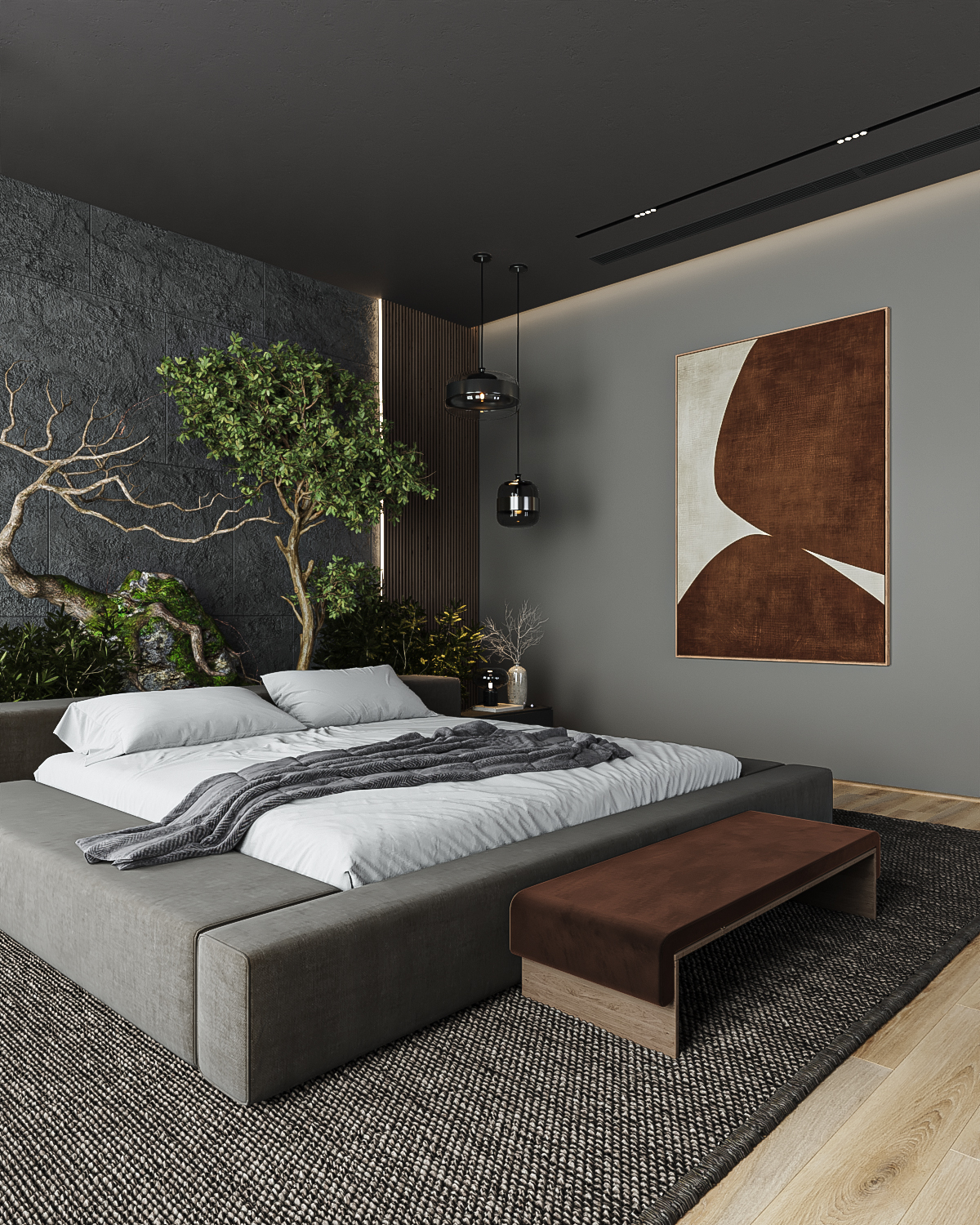 柔和简约风奢华卧室-16