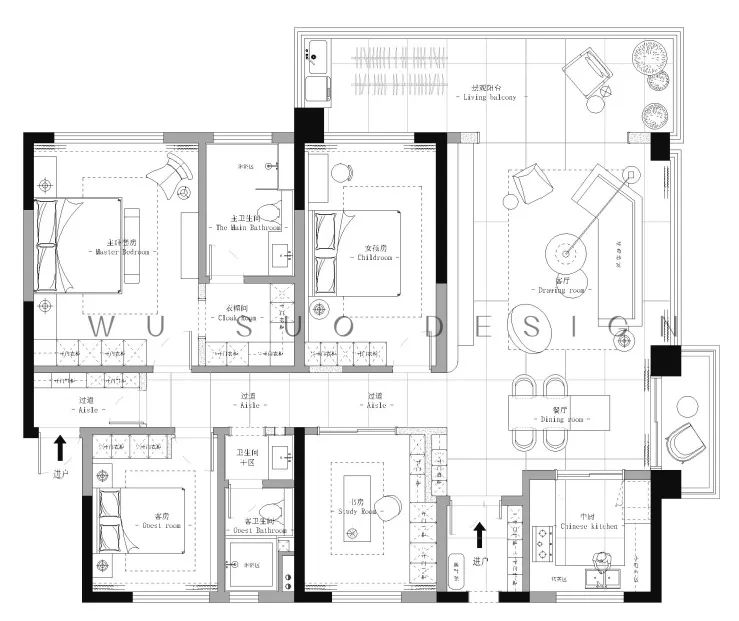 现代意式平层设计丨吾索设计-45