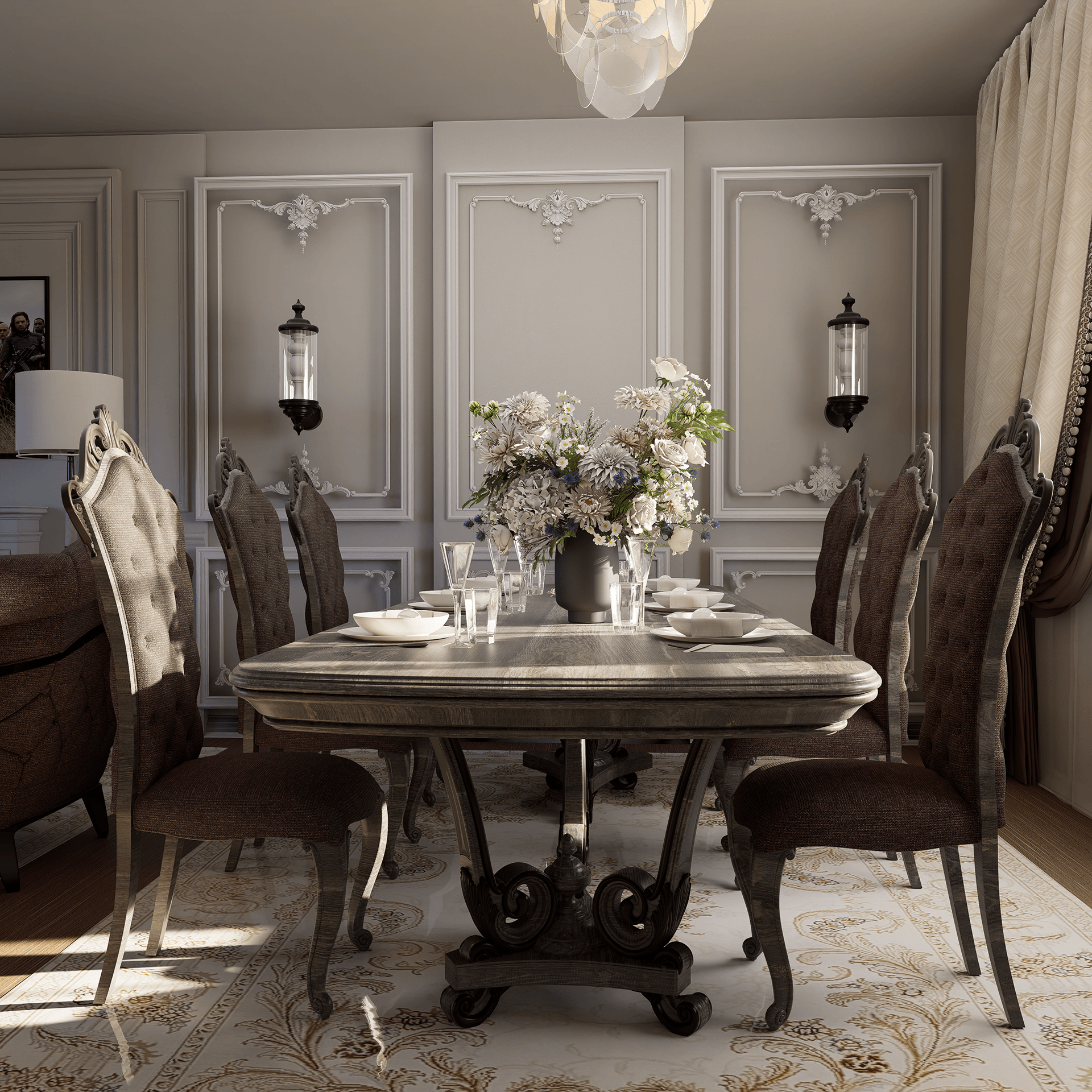 Dining Room Interior Design | 3ds Max + Corona-2