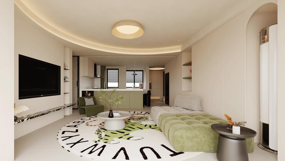 奶油风小屋室内设计-9