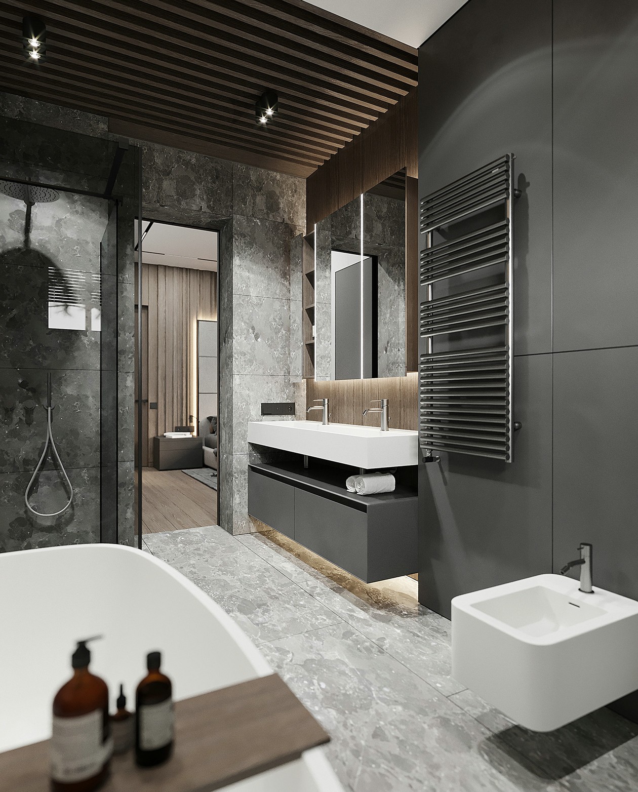 80㎡高级色系公寓设计 这才叫格调！-14