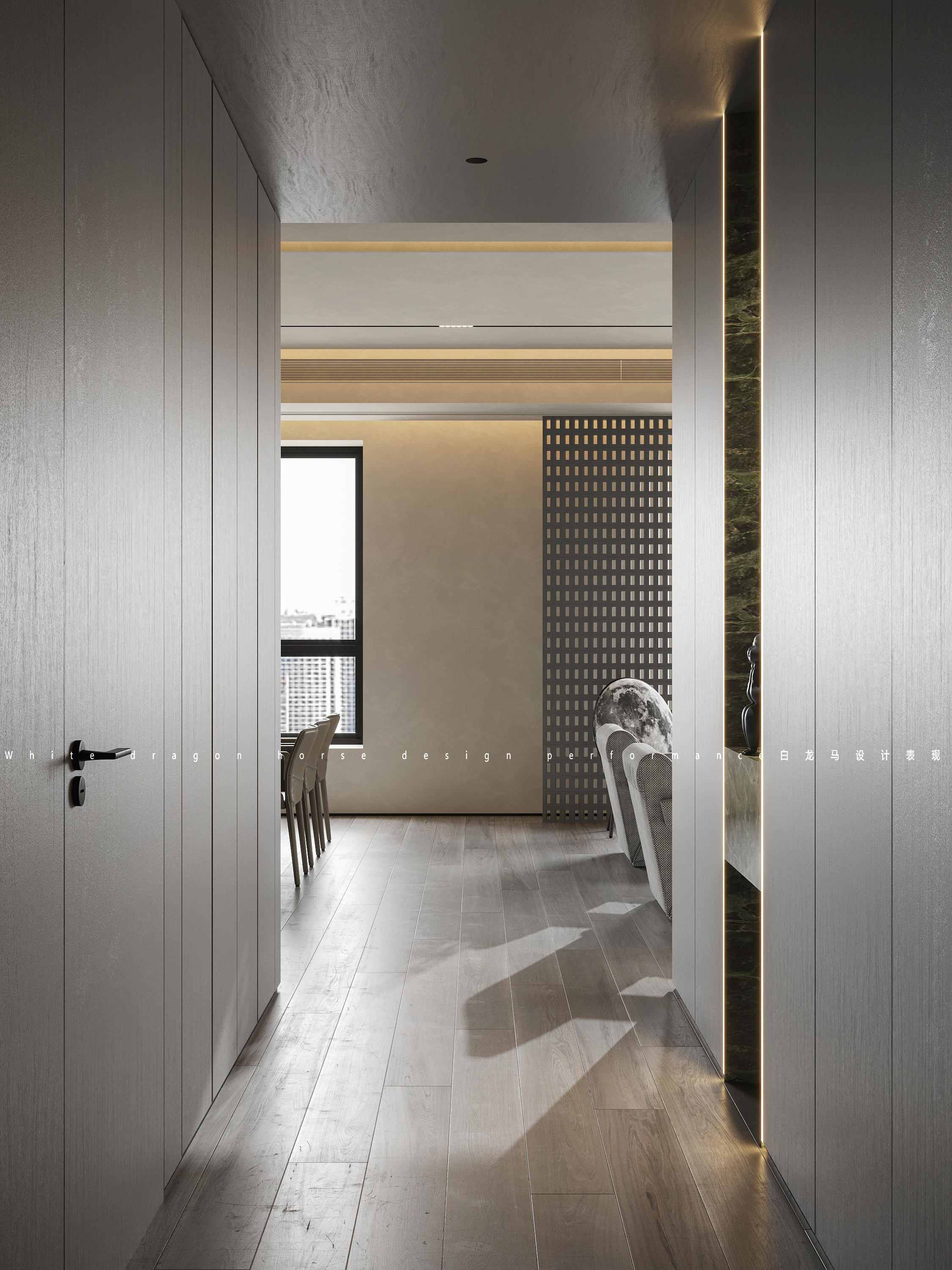 轻奢客餐厅——白龙马效果图-8