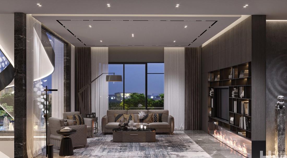 金色粉蓝调，温馨轻奢宅-20