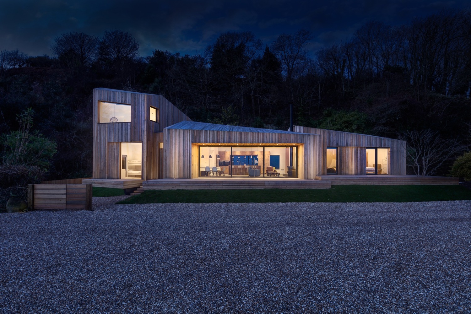 英国南海岸悬崖度假屋 | 颠覆传统的悬浮木筏设计-45