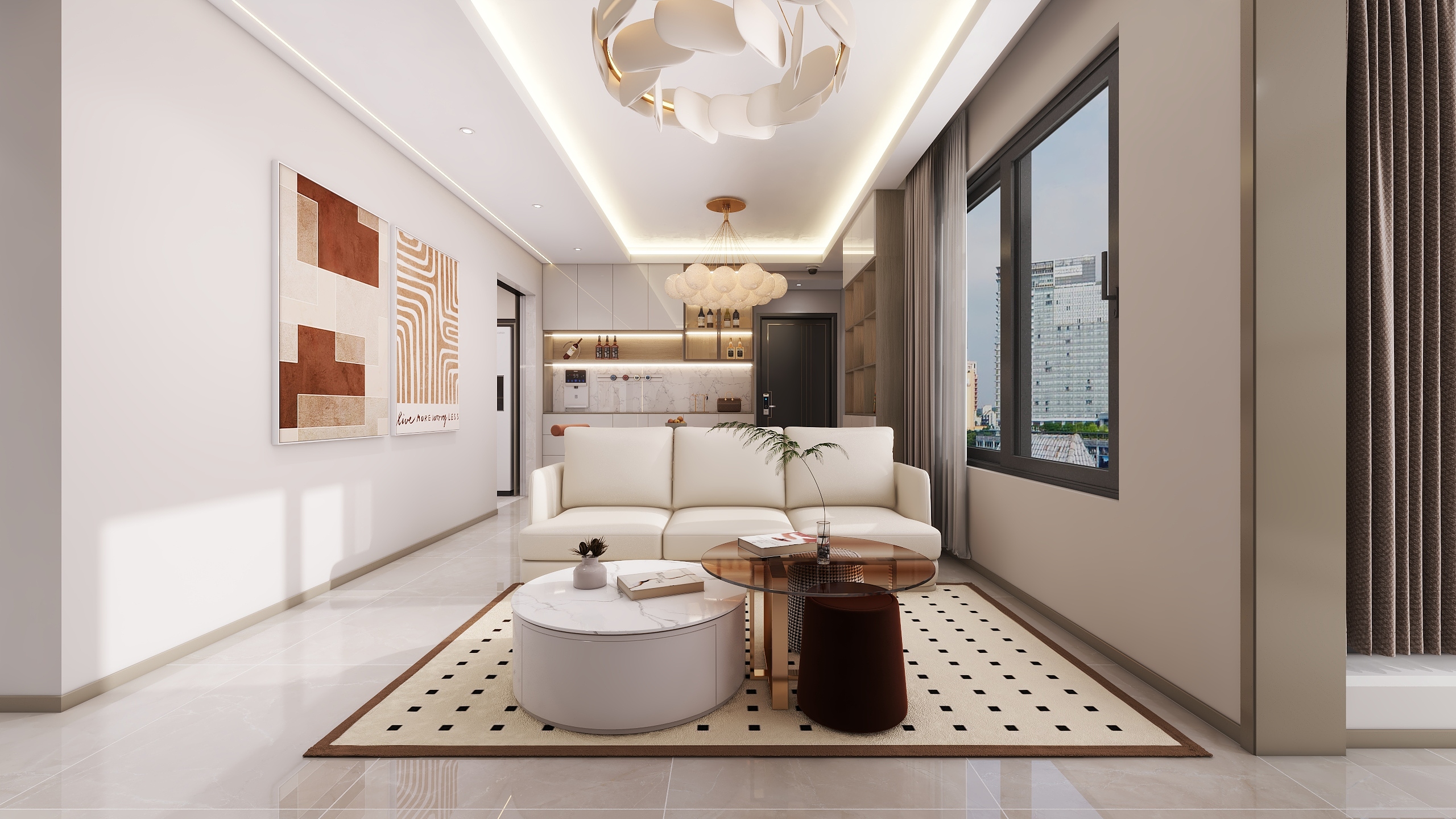 四川成都香瑞楠府（95平方现代简约三居室）-3